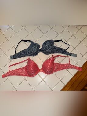 Two Bras leopard cheetah bundle intimate bra travel party casual summer